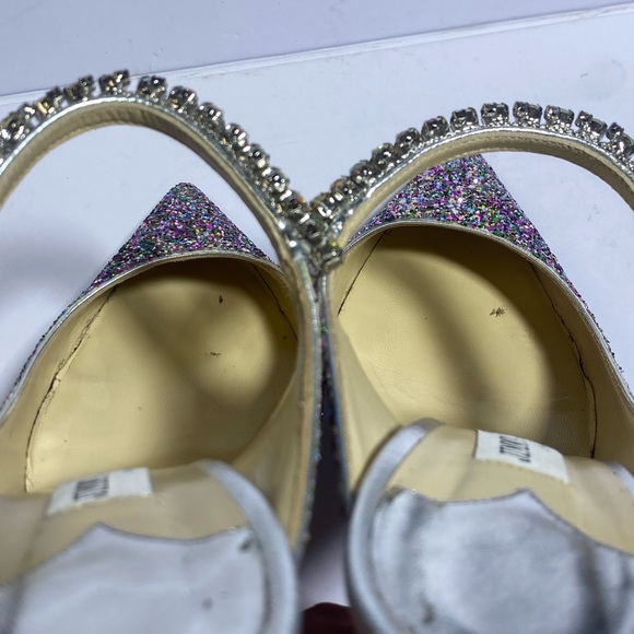 JIMMY CHOO BING 100 RHINESTONE SANDALS - Picture 7 of 8